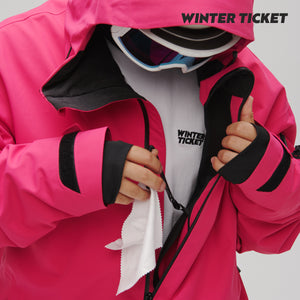 WinterTicket双单板自由式OVERSIZE宽大嘻哈火龙果滑雪3L夹克雪服