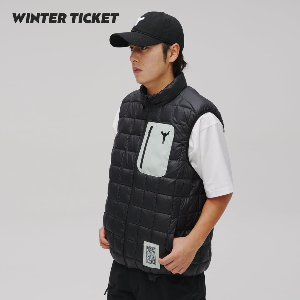 WINTER TICKET暖甲雪境系列保暖层滑雪户外羽绒无袖马甲