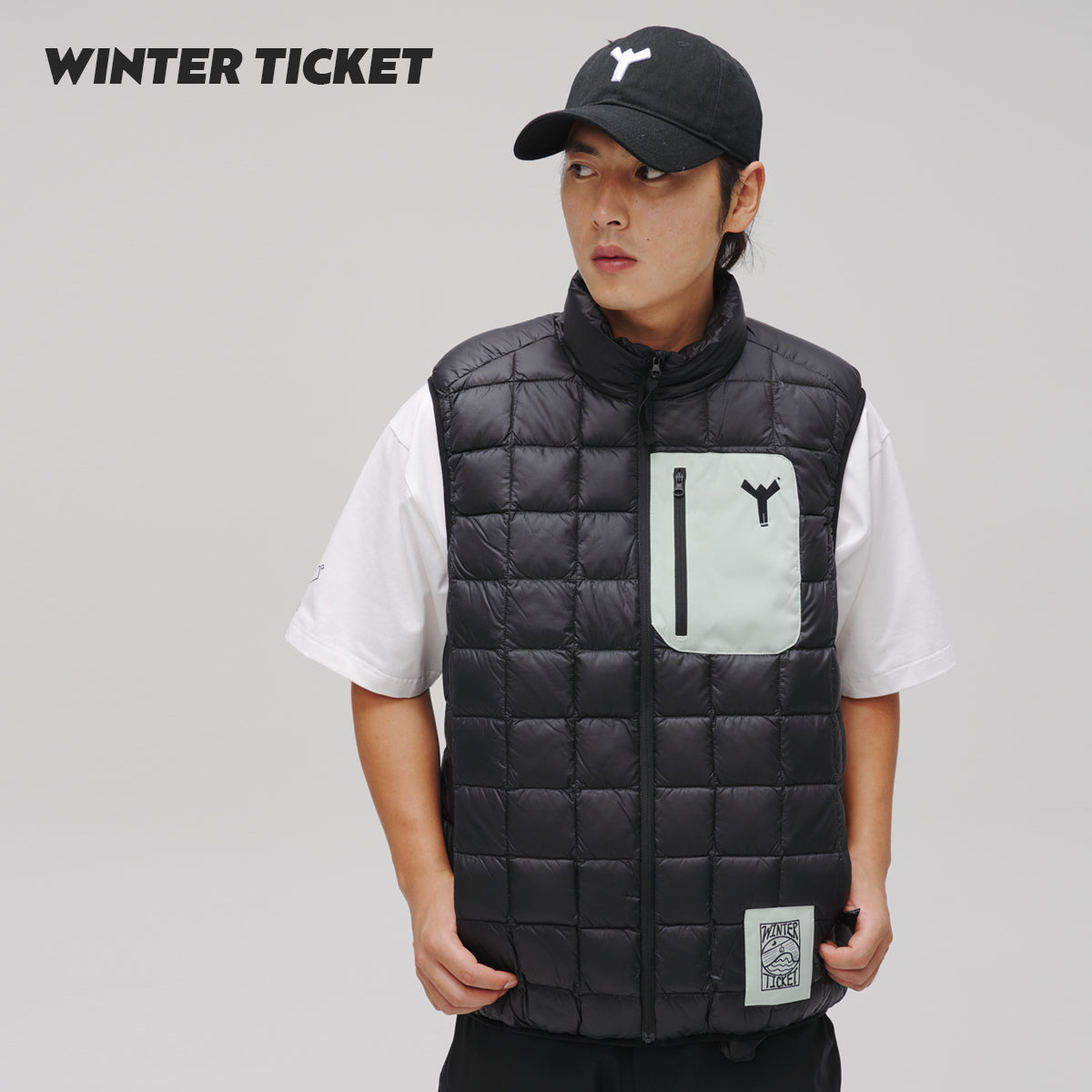 WINTER TICKET暖甲雪境系列保暖层滑雪户外羽绒无袖马甲