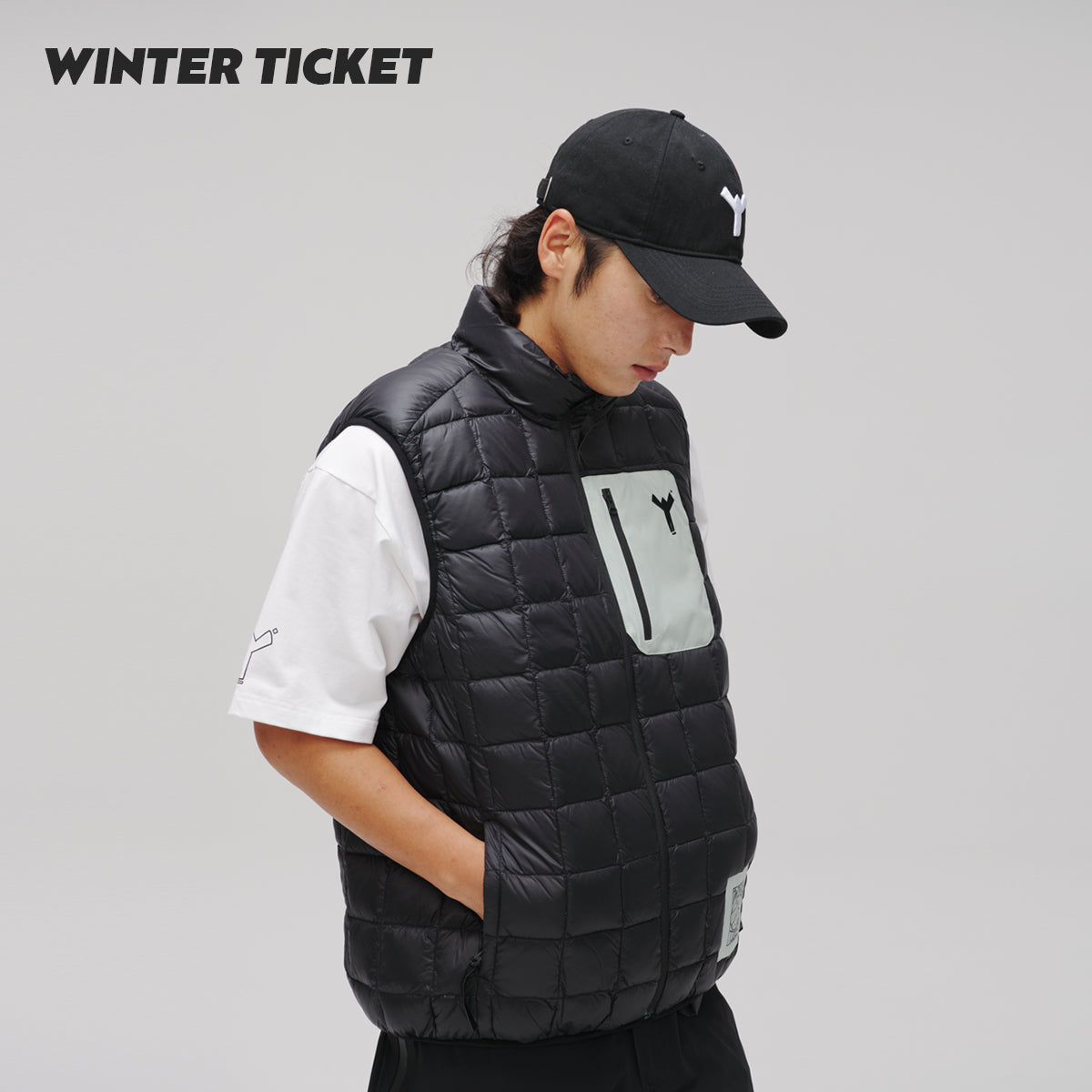 WINTER TICKET暖甲雪境系列保暖层滑雪户外羽绒无袖马甲