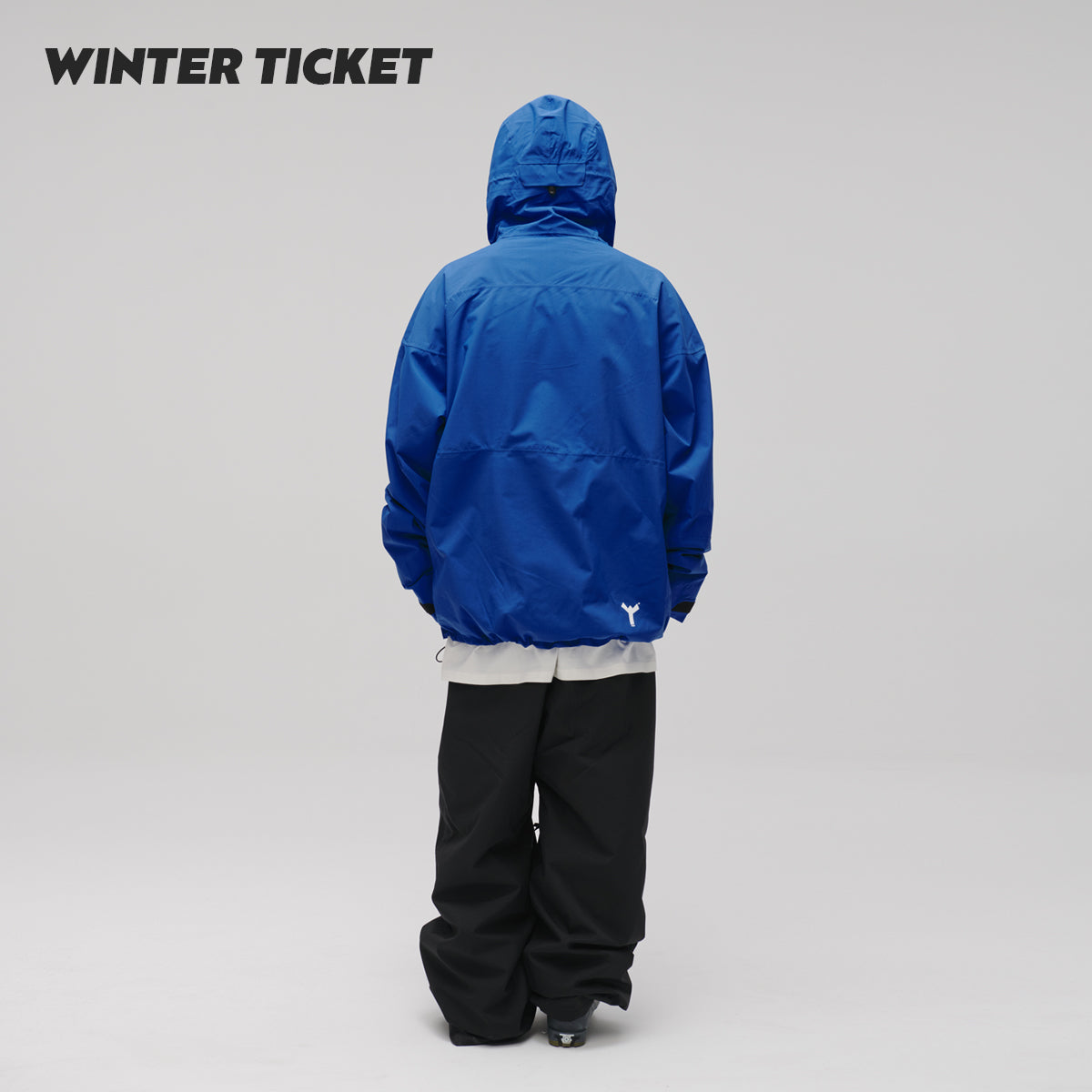 WinterTicket双单板自由式Oversize宽大嘻哈Recco滑雪3L夹克克莱因蓝雪服