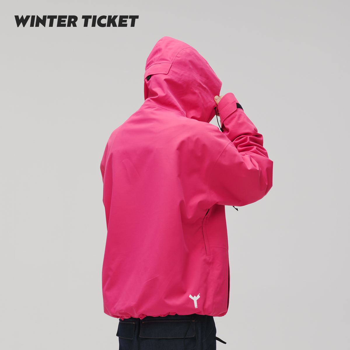 WinterTicket双单板自由式OVERSIZE宽大嘻哈火龙果滑雪3L夹克雪服