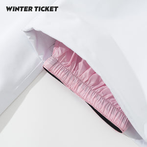 WINTER TICKET经典白色宽大嘻哈Oversize单双板自由式滑雪裤子