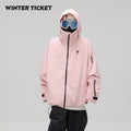 WinterTicket双单板自由式OVERSIZE宽大嘻哈Recco滑雪3L夹克粉雪雪服