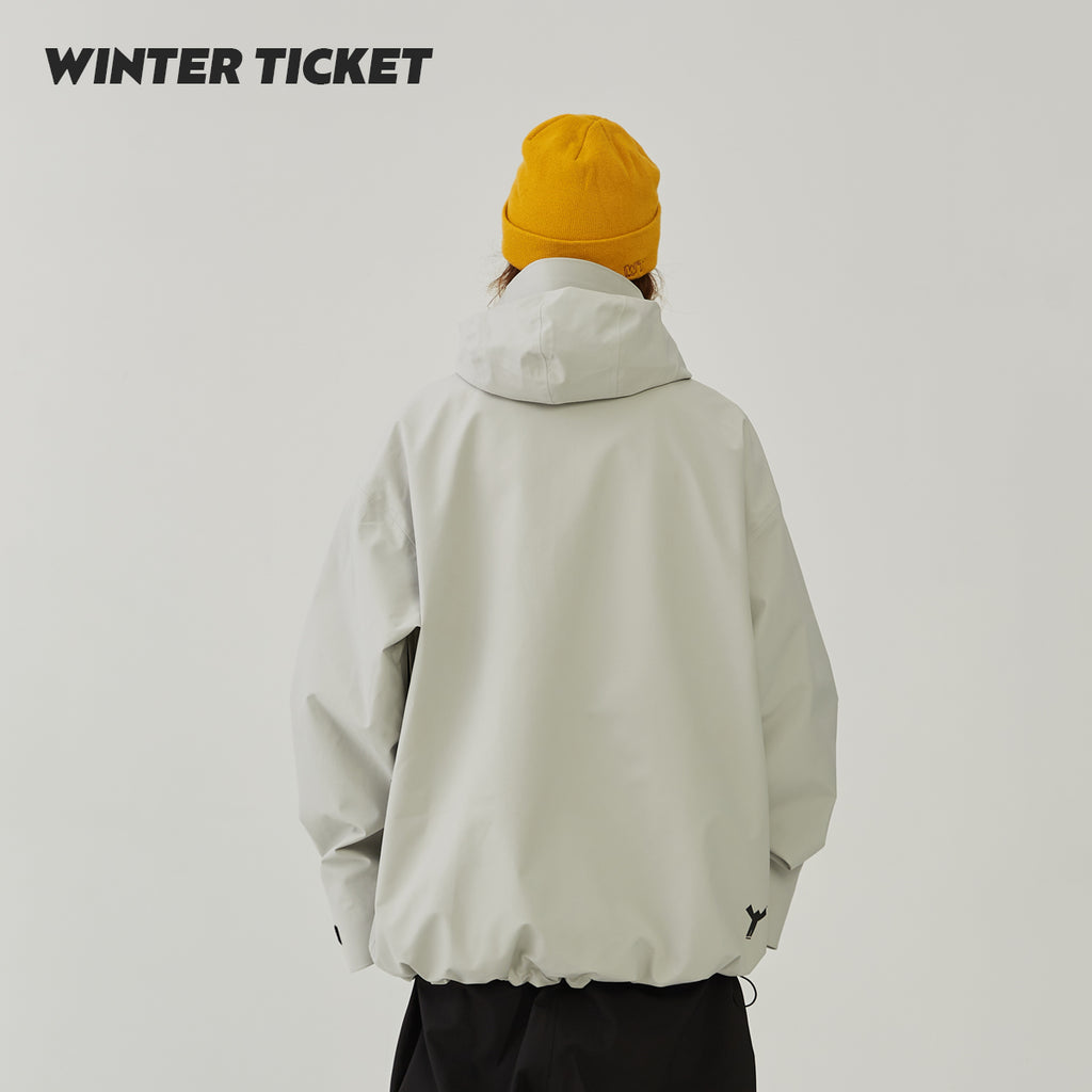 WinterTicket双单板自由式OVERSIZE宽大嘻哈Recco百草霜滑雪3L夹克雪服