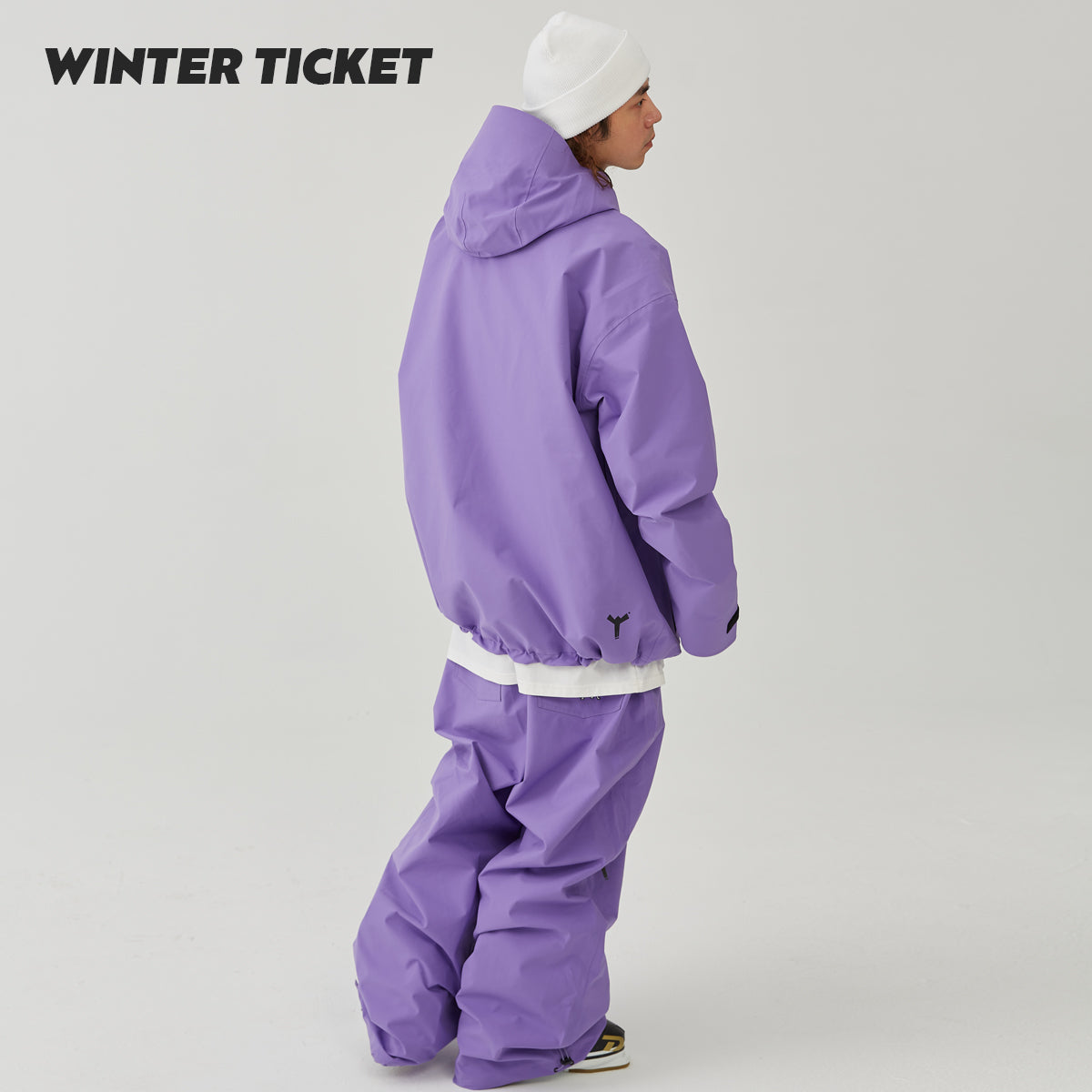 WINTER TICKET2425新款紫色宽大Oversize单双板自由式滑雪裤子