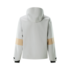 WinterTicket Ski/Snowboard Freestyle Oversize Grey-Brown Baggy Hip-Hop 3L Pullover Snow Jacket