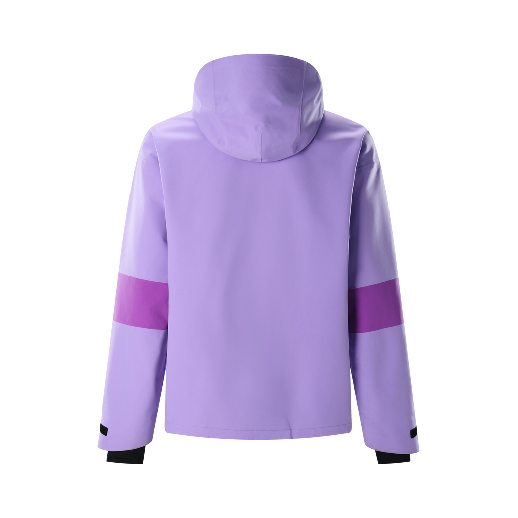 WinterTicket双单板自由式OVERSIZE紫色宽大嘻哈3L套头雪服夹克