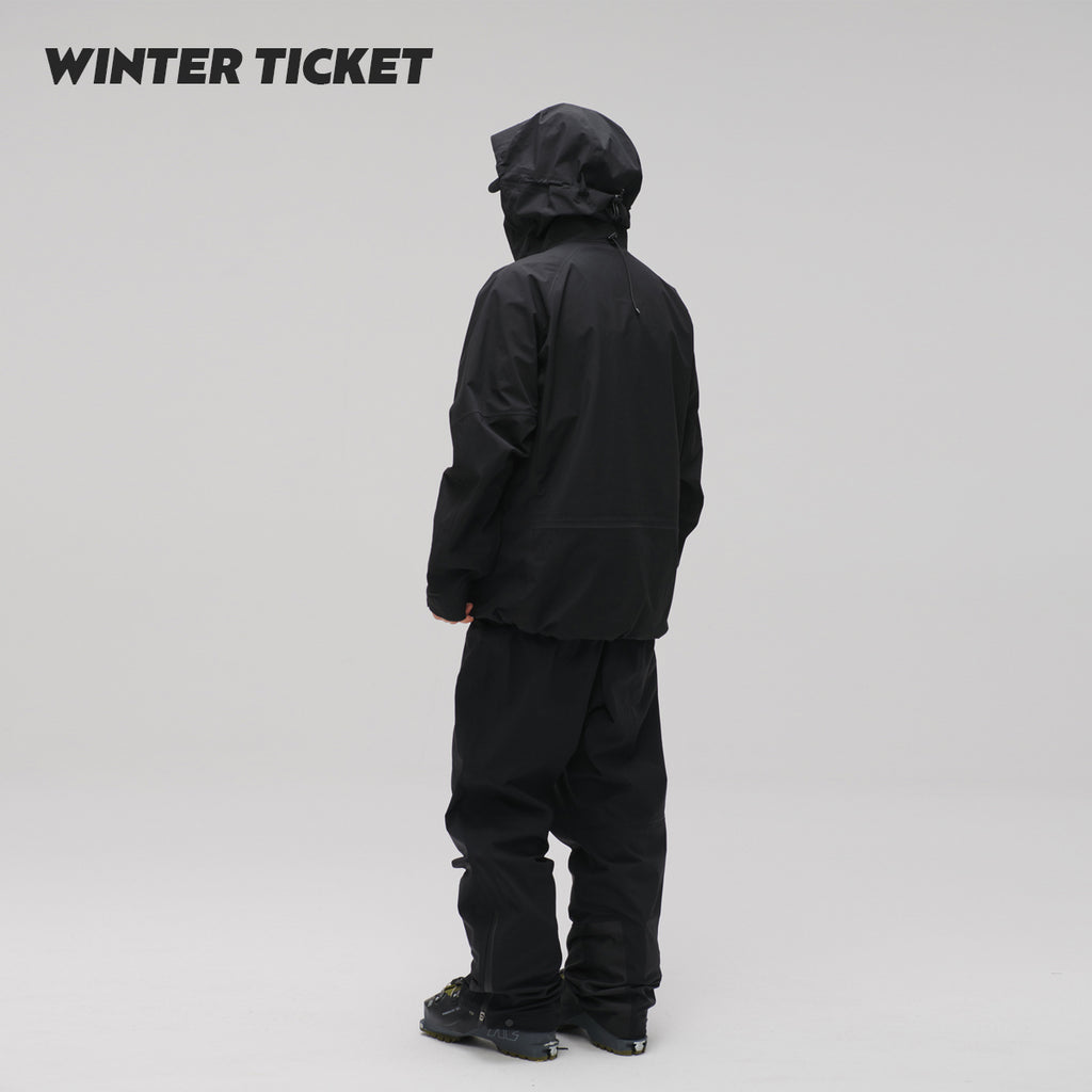 WinterTicket Freeride系列3L大山野雪信标快取黑色滑雪套装