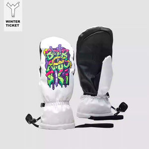 WINTER TICKET x SOMOSKiiii Limited Edition Unisex Waterproof Ski Gloves for Single and Double Boards