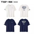 WINTERTICKETxFERAK联名款 自由式单双板宽大嘻哈T恤圆领印花短袖