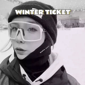 WINTER TICKET Ski Windproof Balaclava Winter Face Mask Black and White Men's, Women's, and Children's Outdoor Gear