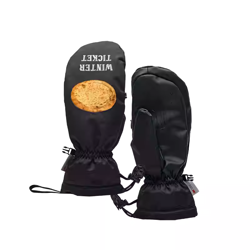 WINTER TICKET 抗菌除臭防水保暖加绒连指冬季3m单双板滑雪手套