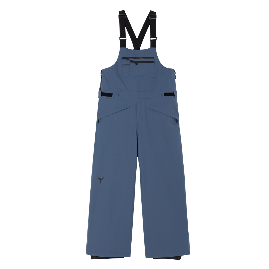 WINTER TICKET单双板自由式宽松嘻哈oversize野雪暗灰蓝背带裤