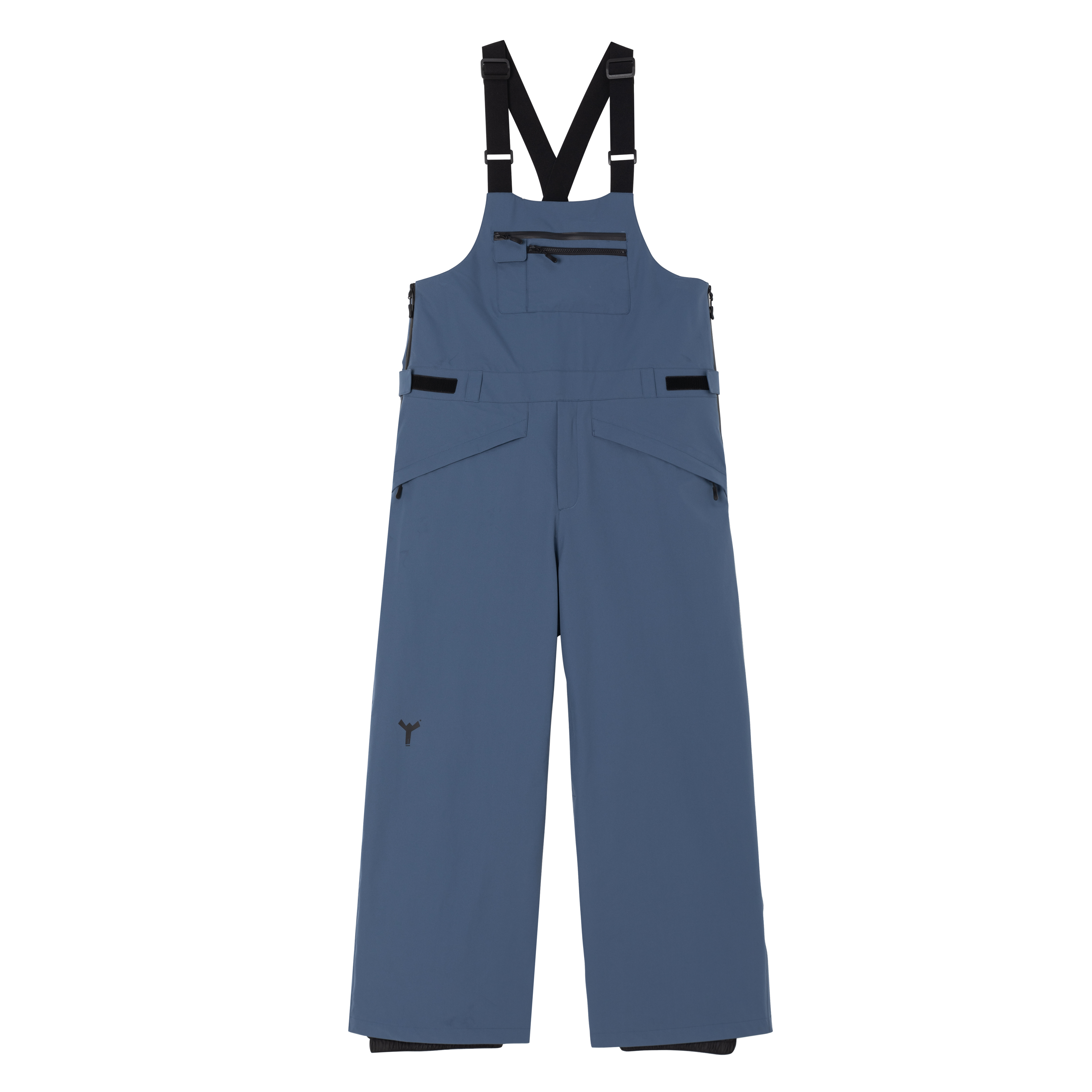 WINTER TICKET单双板自由式宽松嘻哈oversize野雪暗灰蓝背带裤