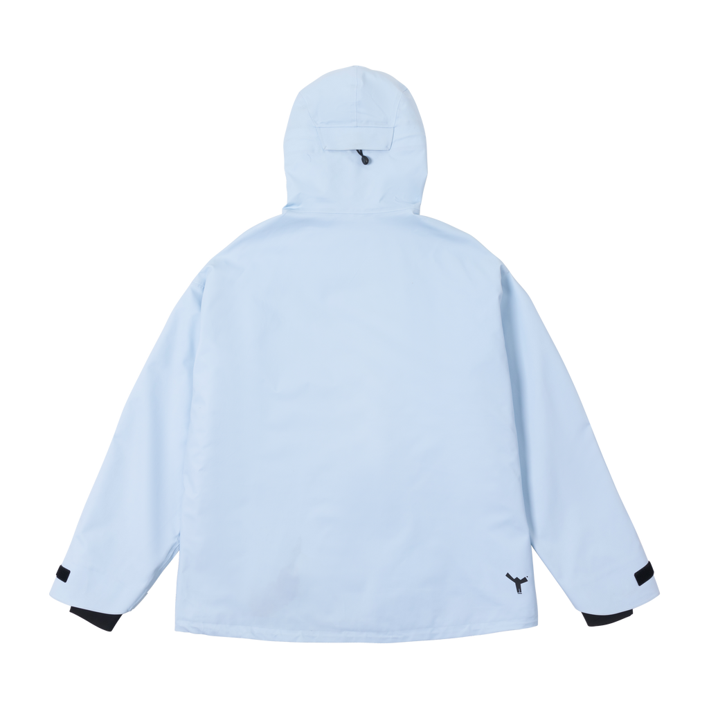 WinterTicket双单板自由式OVERSIZE宽大嘻哈Recco滑雪3L夹克淡蓝色雪服