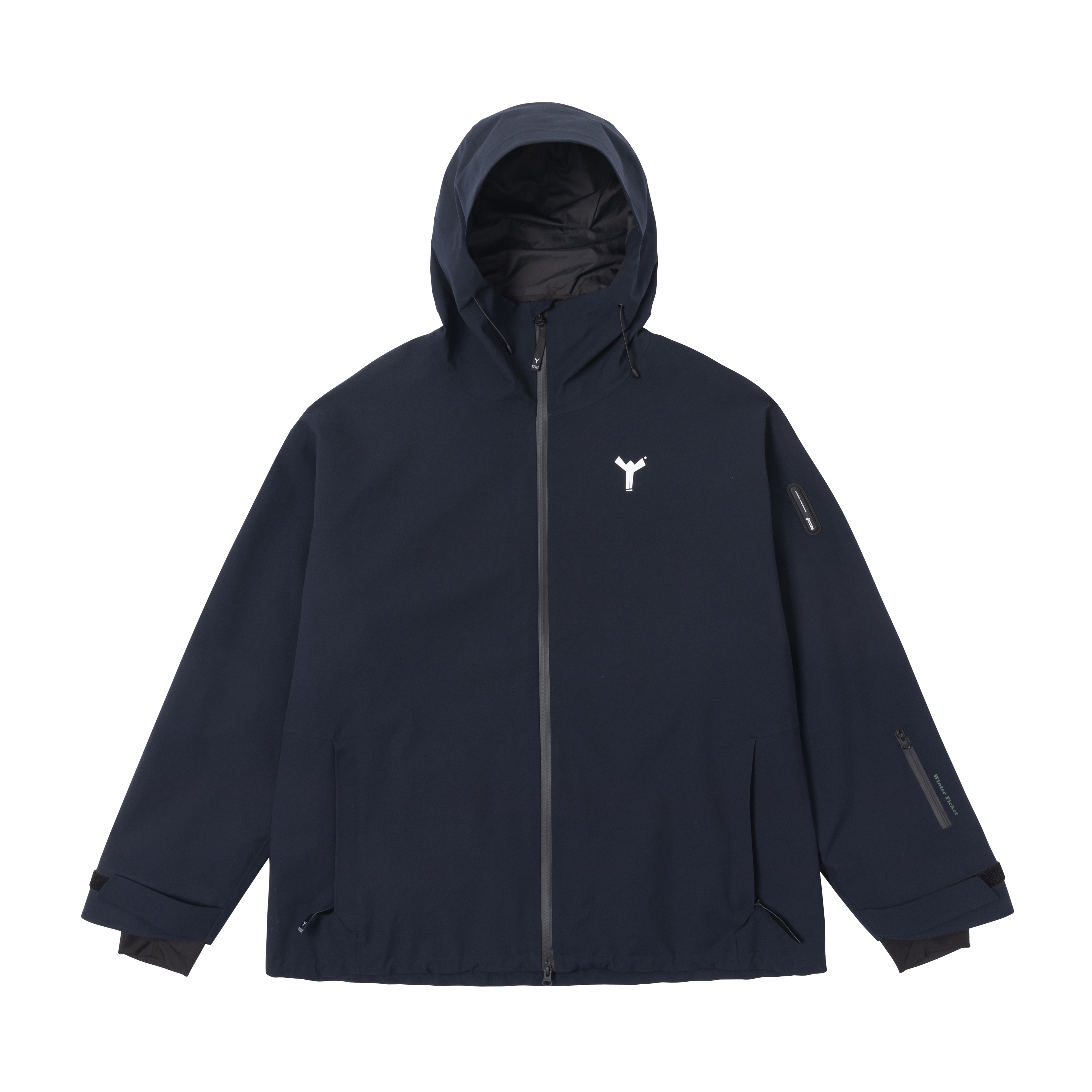 WinterTicket双单板自由式OVERSIZE宽大嘻哈Recco滑雪3L深藏青色雪服